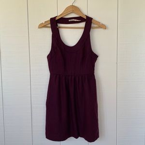 Wool Pinafore Dress w/ Halter Neck and Open Back Detail
